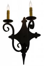 Meyda White 162474 - 12&#34; Wide Angelique 2 Light Wall Sconce