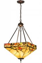 Meyda White 163669 - 16&#34;Sq Woodland Berries Inverted Pendant
