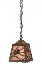 Meyda White 164758 - 6&#34;Sq Spruce Pine Mini Pendant