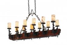 Meyda White 167878 - 60&#34; Long Tudor Jadestone 12 Light Oblong Chandelier