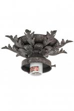 Meyda White 169000 - 8.5&#34;W Fancy Floral Flushmount Hardware