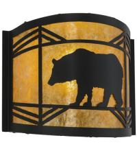 Meyda White 17457 - 12&#34;W Lone Bear Wall Sconce