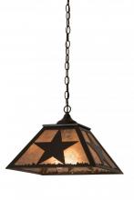 Meyda White 174699 - 16&#34; Square Texas Star Pendant