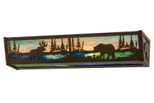 Meyda White 178257 - 24&#34;W Moose & Black Bear Vanity Light