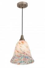 Meyda White 178633 - 10&#34; Wide Peacock Pate-De-Verre Pendant