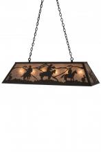 Meyda White 184715 - 48&#34; Long Rustlers Oblong Pendant