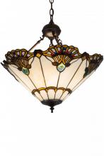 Meyda White 185578 - 20&#34;W Shell with Jewels Inverted Pendant