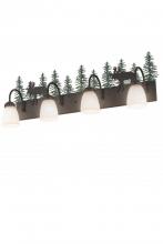 Meyda White 185875 - 35&#34;W Wandering Moose 4 Light Vanity
