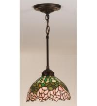 Meyda White 18710 - 8&#34; Wide Tiffany Cabbage Rose Mini Pendant