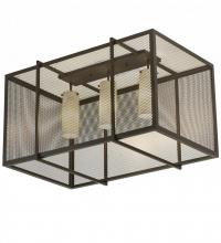 Meyda White 188936 - 32&#34;L Kitzi Golpe Oblong Flushmount