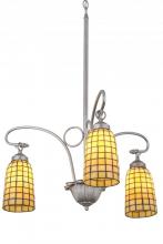Meyda White 189629 - 24&#34;W Terra Bone 3 LT Chandelier