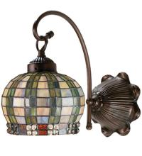 Meyda White 19012 - 7&#34;W Jeweled Basket Wall Sconce