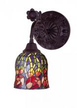 Meyda White 19019 - 6&#34; Wide Red Rosebud Wall Sconce