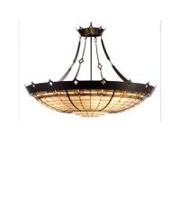 Meyda White 19021 - 28&#34;W Fleur-de-Lite Inverted Pendant