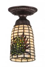 Meyda White 190970 - 5&#34;W Pine Barons Flushmount