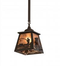 Meyda White 192002 - 8&#34; Square Fly Fishing Pendant