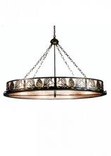 Meyda White 19343 - 48&#34; Long Mountain Pine Oval Inverted Pendant