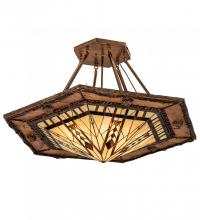 Meyda White 193673 - 39.5&#34; Wide Sonoma Semi-Flushmount