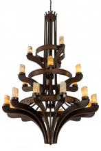 Meyda White 193768 - 62&#34; Wide Castilla Jadestone 21 Light Three Tier Chandelier