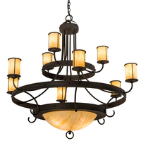 Meyda White 194814 - 52&#34; Wide Nehring 9 LT Chandelier