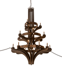 Meyda White 196460 - 61&#34; Wide Castilla 21 Light Three Tier Chandelier