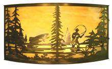 Meyda White 19924 - 42&#34;W Fly Fishing Creek Wall Sconce