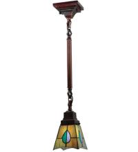 Meyda White 20058 - 5&#34;Sq Mackintosh Leaf Mini Pendant