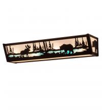 Meyda White 202033 - 24&#34; Wide Moose & Black Bear Vanity Light