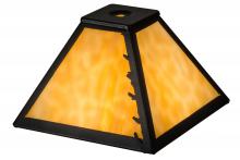 Meyda White 202237 - 8&#34; Square Leaf Edge Shade