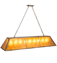 Meyda White 202836 - 60&#34; Long Tri-Panel Oblong Pendant