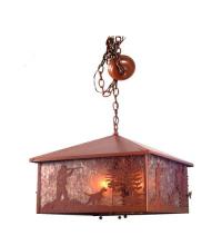 Meyda White 20934 - 22&#34;Sq Quail Hunter W/Dog Pendant