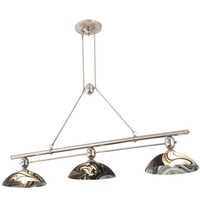 Meyda White 212263 - 70&#34; Long Deco Ball 3 Light Noir Swirl Island Pendant