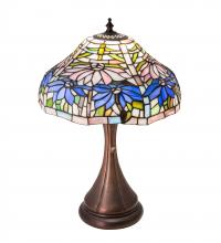 Meyda White 212674 - 18&#34; High Poinsettia Fluted Accent Lamp