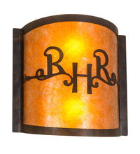 Meyda White 213959 - 12&#34; Wide Ridin Hy Personalized Wall Sconce