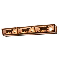Meyda White 215109 - 36&#34; Wide Steer Vanity Light