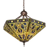 Meyda White 215903 - 26&#34; Wide Tiffany Elizabethan Inverted Pendant