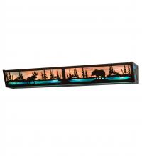 Meyda White 216073 - 36&#34; Wide Moose & Black Bear Vanity Light