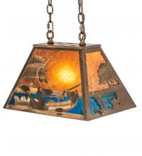 Meyda White 216861 - 18&#34; Long Bass and Fisherman Oblong Pendant