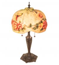 Meyda White 217667 - 25&#34; High Puffy Butterfly & Flowers Table Lamp