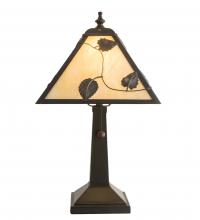 Meyda White 217778 - 9&#34; Square Vine Leaf Table Lamp
