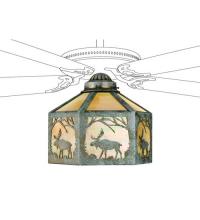 Meyda White 22243 - 13&#34;W Lone Moose Fan Light Shade