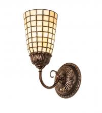 Meyda White 222636 - 6&#34; Wide Terra Bone Wall Sconce