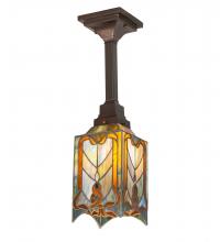 Meyda White 223200 - 6&#34; Square Cottage Mission Pendant