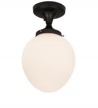 Meyda White 228674 - 8&#34; Wide Huevo Flushmount