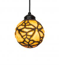 Meyda White 230028 - 6&#34; Wide Castle Butterfly Orb Mini Pendant