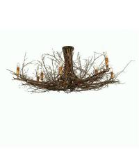 Meyda White 23222 - 36&#34;W Twigs 8 LT Semi-Flushmount