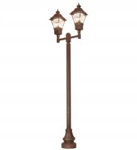 Meyda White 236167 - 47&#34; Long Carefree 2 Lantern Outdoor Street Lamp
