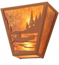 Meyda White 236835 - 13&#34; Wide Canoe At Lake Wall Sconce