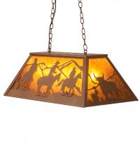 Meyda White 236858 - 33&#34; Long Rustlers Oblong Pendant
