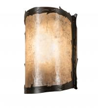 Meyda White 237167 - 6&#34; Wide Leaf Edge Wall Sconce